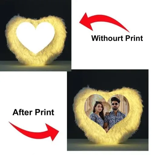 YELLOW LED HEART CUSHION WITH BATTERY thumbnail 5