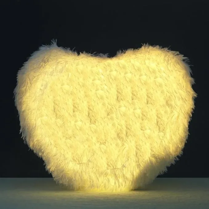 YELLOW LED HEART CUSHION WITH BATTERY thumbnail 4