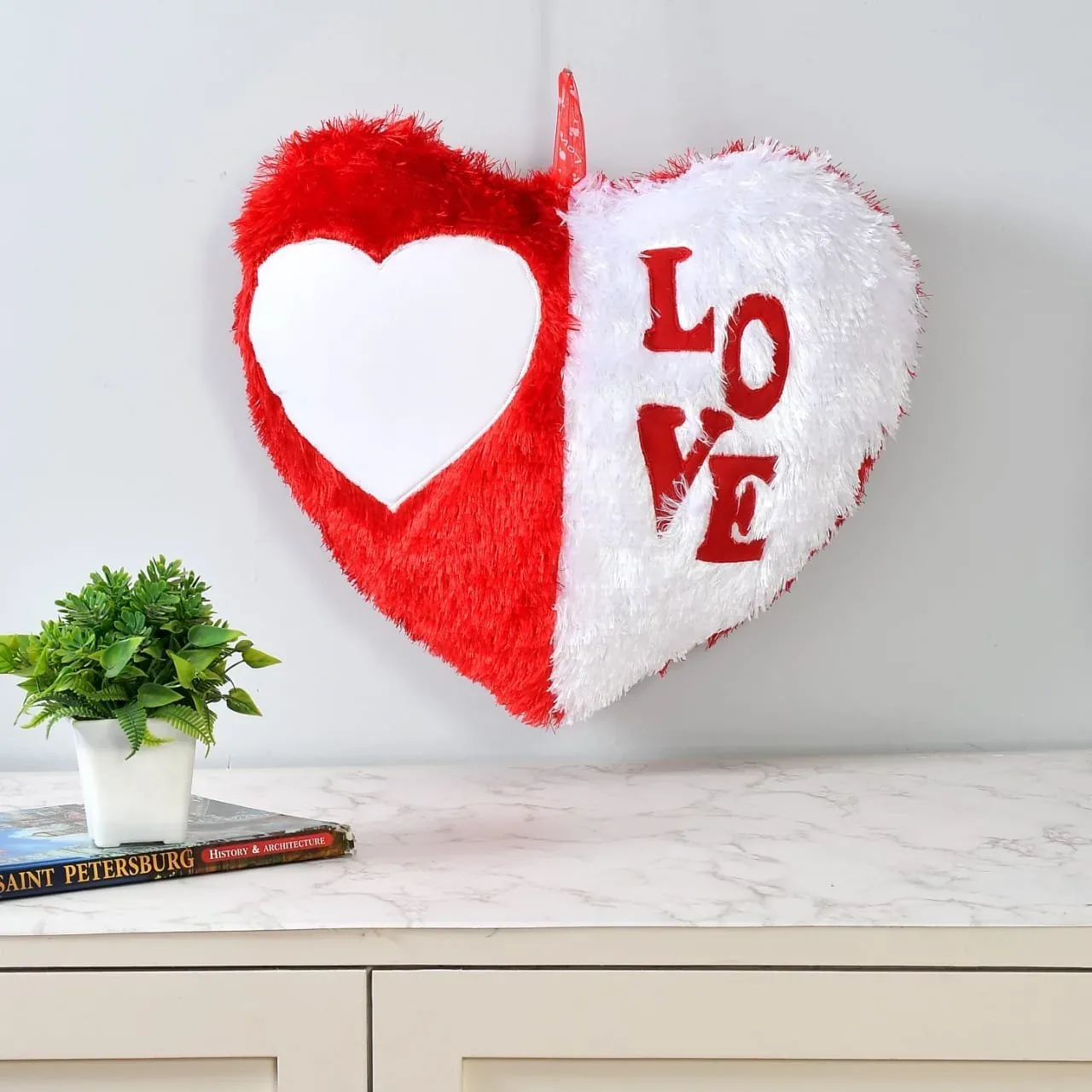 Red & White LOVE Heart Cushion – Corporate Bulk Gifts