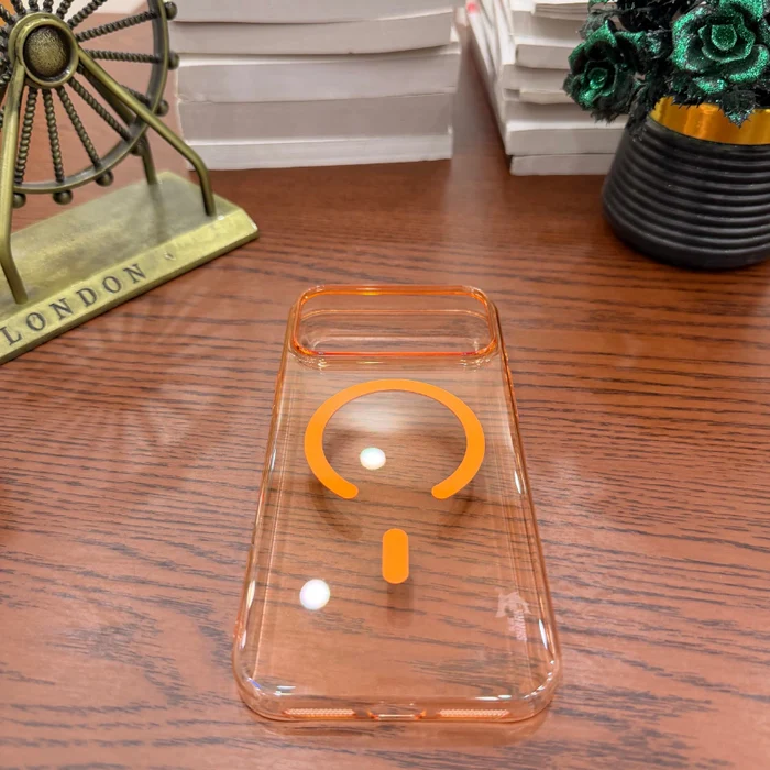 iPhone 17 & iPhone 17 Pro Max MagSafe Orange Transparent Case - Image 4