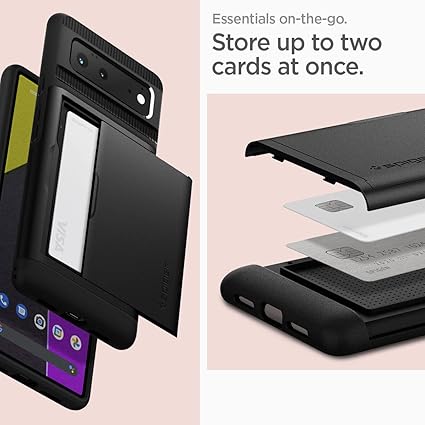 Slim Armor CS for Google Pixel 6 Case, Pixel 6 Back Cover (2021) - TPU+Poly Carbonate|Black - Image 2