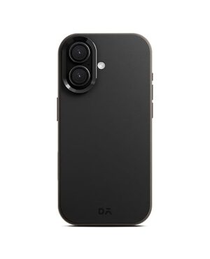 Leatherite Case for iPhone 16 Compatible with Mag-Safe Wireless Charging | Black-Beige Hybrid Magnetic Back Cover